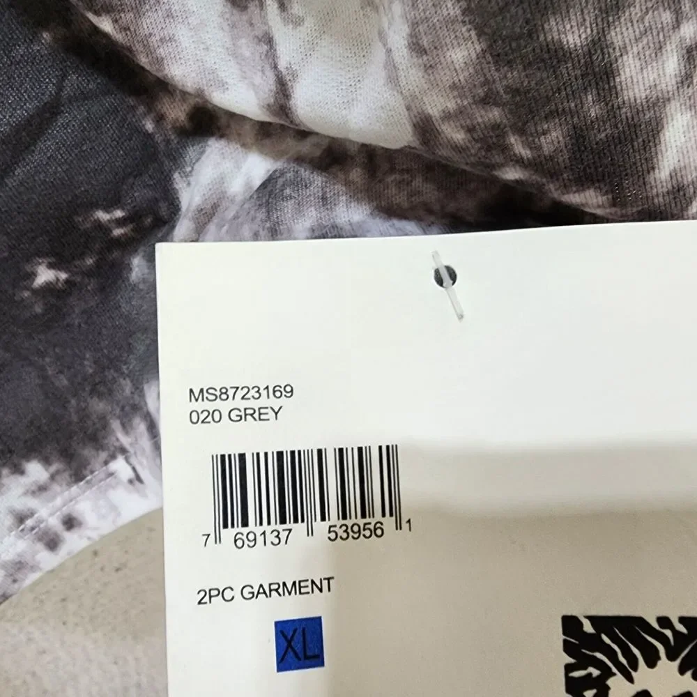 ANNE KLEIN Tie Dye Pajama Top Women's XL Grey Round Neck Long Sleeve Pullover - Picture 8 of 15